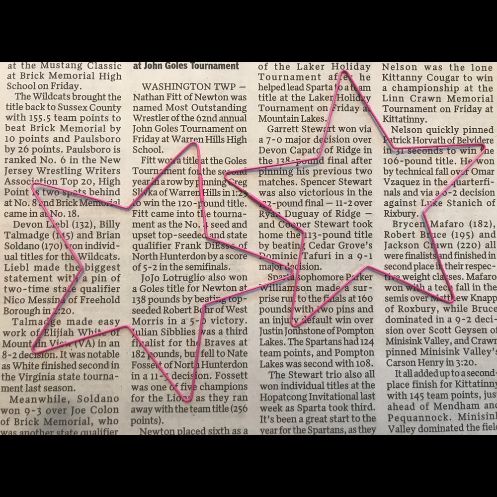 Hot Pink Large Vintage Star Earrings